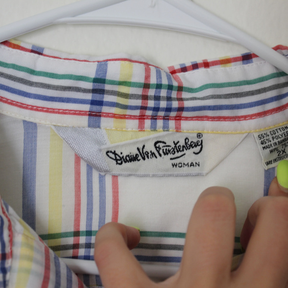 Vintage Diane Von Furstenberg Button Down Blouse - Picture 6 of 8